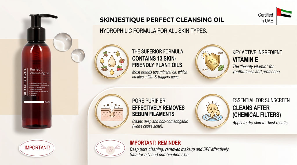 Skinjestique Perfect Cleansing Oil – Hydrophilic Pore & Sebum Cleanser (150ml)